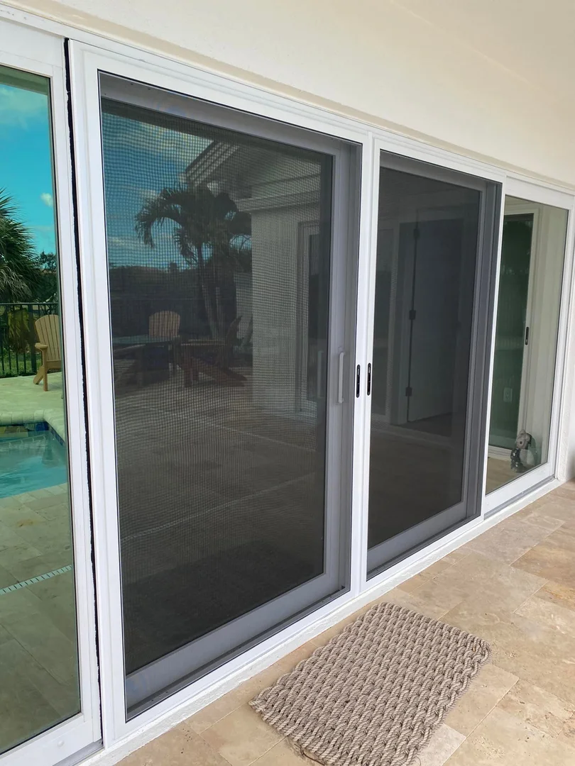 Rescreened patio doors